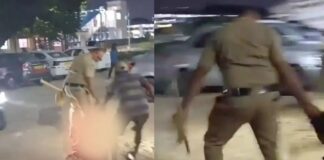हैदराबाद में एक होमगार्ड ने महिला को बाल पकड़कर जमीन पर घसीटा और खूब पीटा